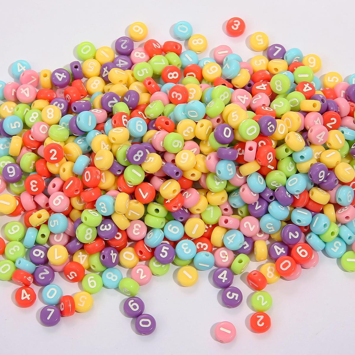 

акриловые свободные бусины английские буквы бусины DIY брелок аксессуары ручной работы браслет из бисера ожерелье ювелирный материал 4x7mm 100pcs/bag