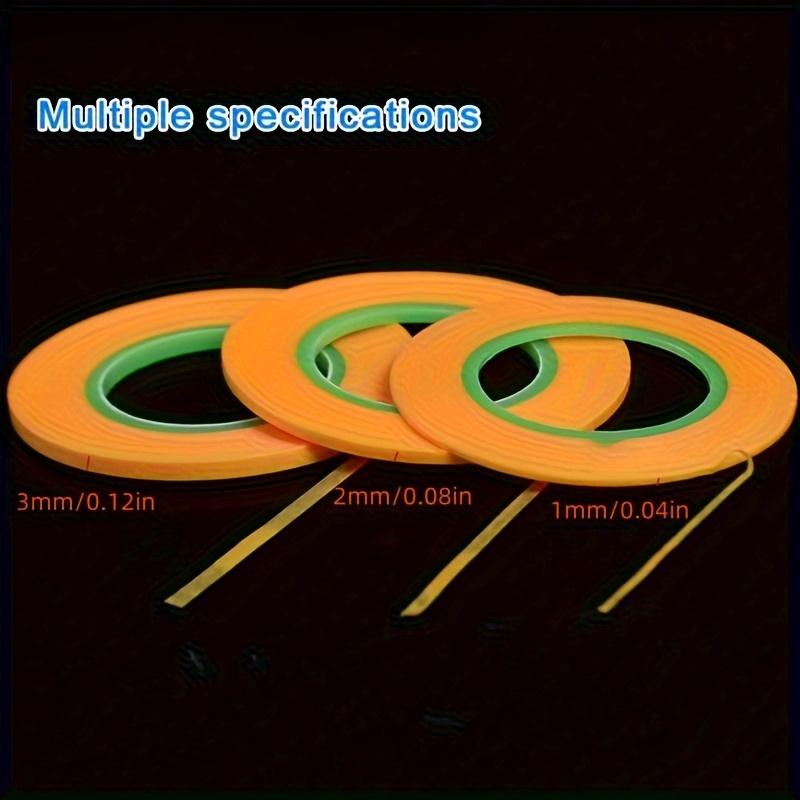 18m/70.92in High-Adhesion Model Painting Tape - Ultra Fine, No-Residue, Hand-Tearable Masking & Covering Tape for DIY Projects, Orange with Green Core