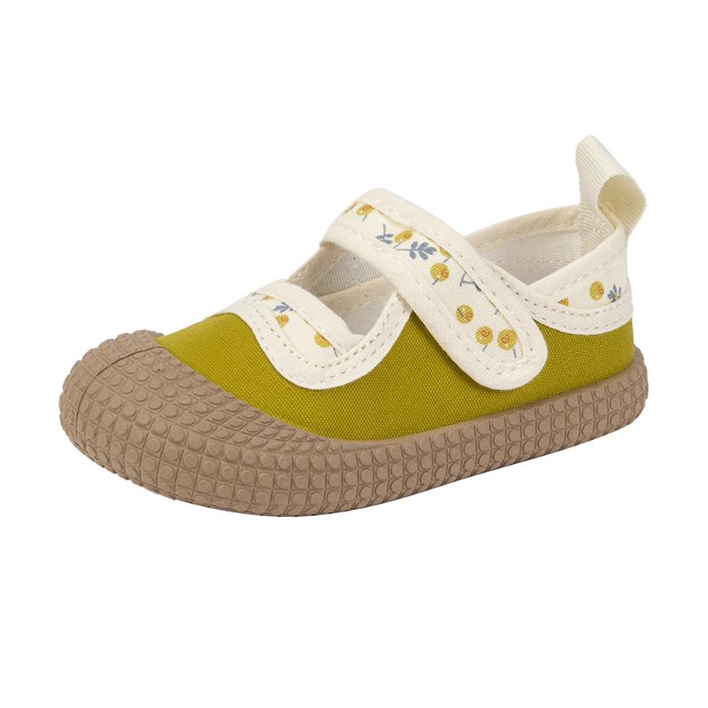 Girl's Canvas Shoes Flower Sweet Children Princess Casual Shoes Breathable Spring Autumn Leisure Fashion Kids Walking Flat Shoes