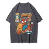 MINISO Summer New Funny Spidercat Graphic Cotton T-shirt For Men Women Short Sleeve O-neck Tees Casual Oversized Kids Tops