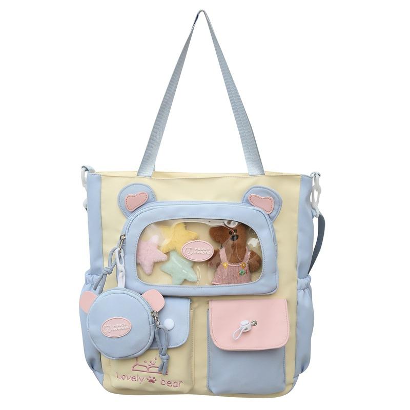 

Японский школьный рюкзак для девочек, учениц средней школы, маленький свежий оригинальный рюкзак Мори Джокер, прозрачный рюкзак для начальной школы.