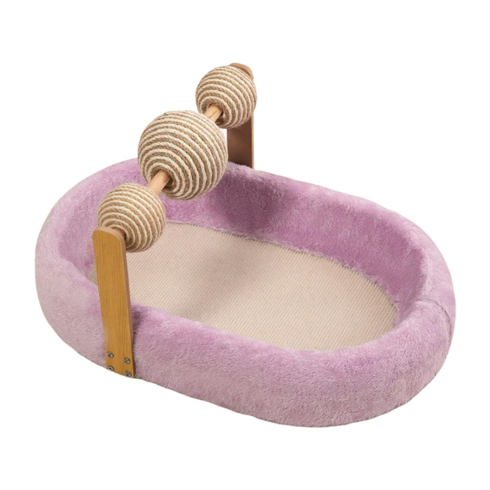 

Cat Scratching Board Cats Scratcher Bed Training Toys Grinding Claw Kitten Bed Cat Scratching Pad for Playing Climbing Kitten фіолетовий