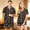 Couples Halloween Print Comfortable Pajama Set for Loungewear