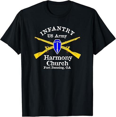 NEW LIMITED US Army Infantry Harmony Church T-Shirt Tops Tee