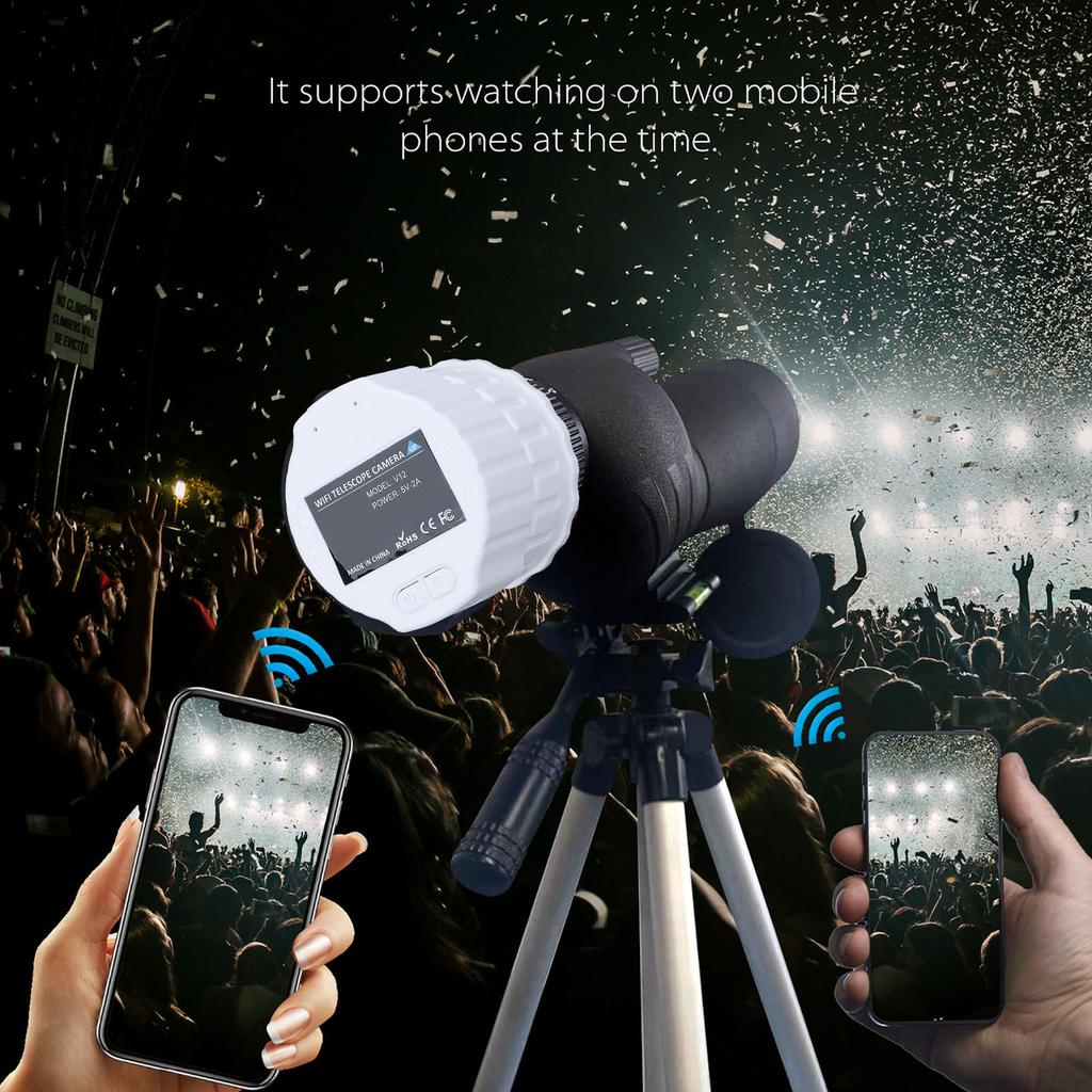 WiFi Telescope Eyepiece Camera Built in App 4MP WiFi Wireless Digital Eyepiece for 1.18‑1.97in Sighting Telescope