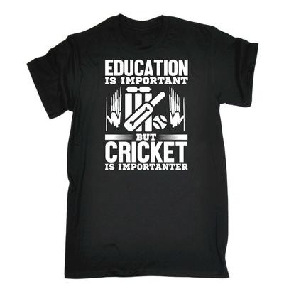 Cricket Education Is Important  Is Importanter - Mens Funny T-Shirt Tee Tshirts