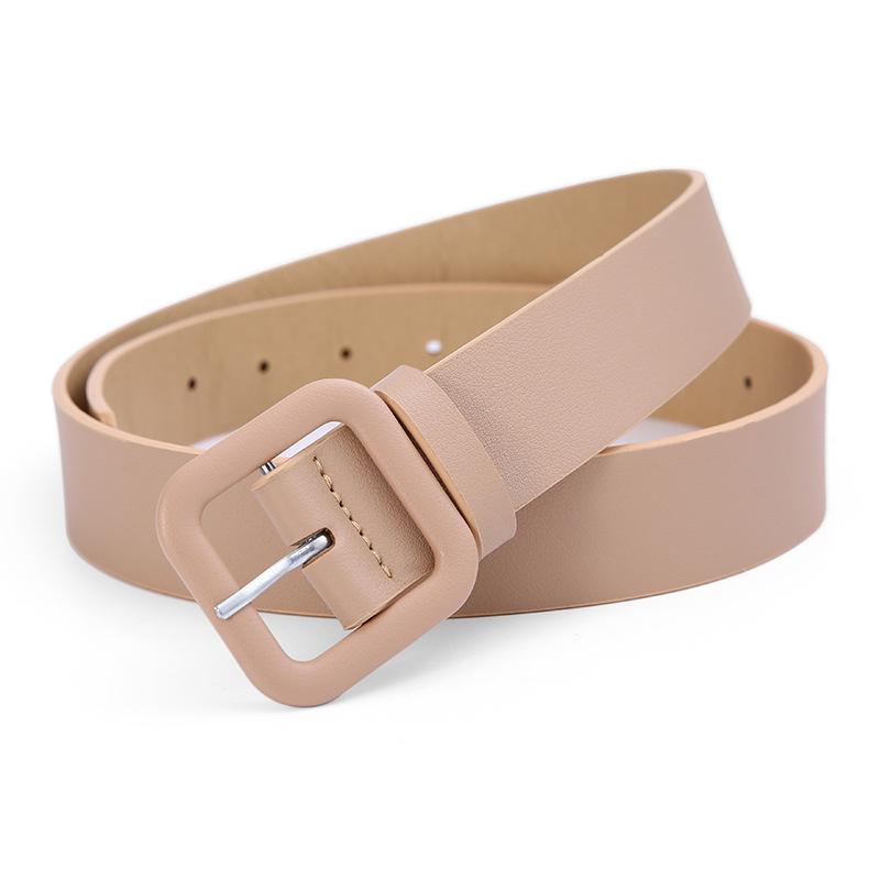 Women's Versatile Black Leather Belt - Korean Style Fashion Accessory for Jeans