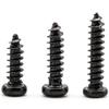 Black Carbon Steel PA Cross Round Head Self-Tapping Screw Set