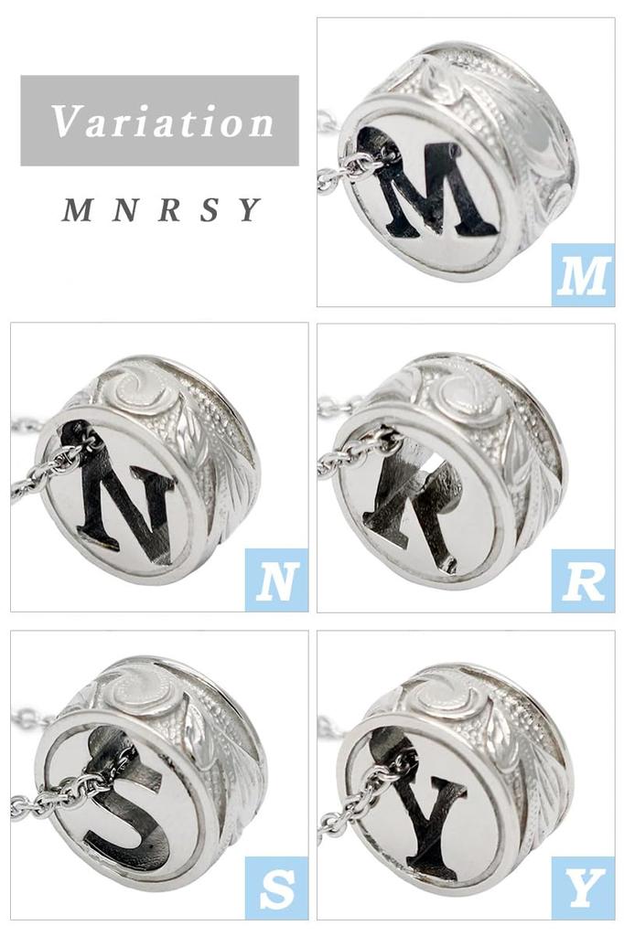 Accessory Shop Piena Surgical Stainless Steel Initial Pendant Necklace Hawaiian Jewelry for Women Alphabet E