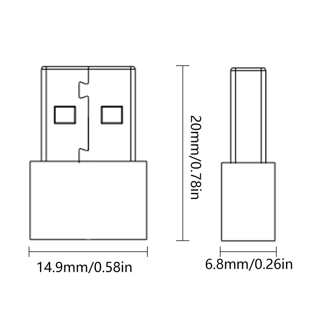 Krótkie adaptery USB C na USB Adaptery USB Typ C Żeńskie na USB 2.0 Męskie Złącza Adaptery Ładowarki do Telefonu Laptopów
