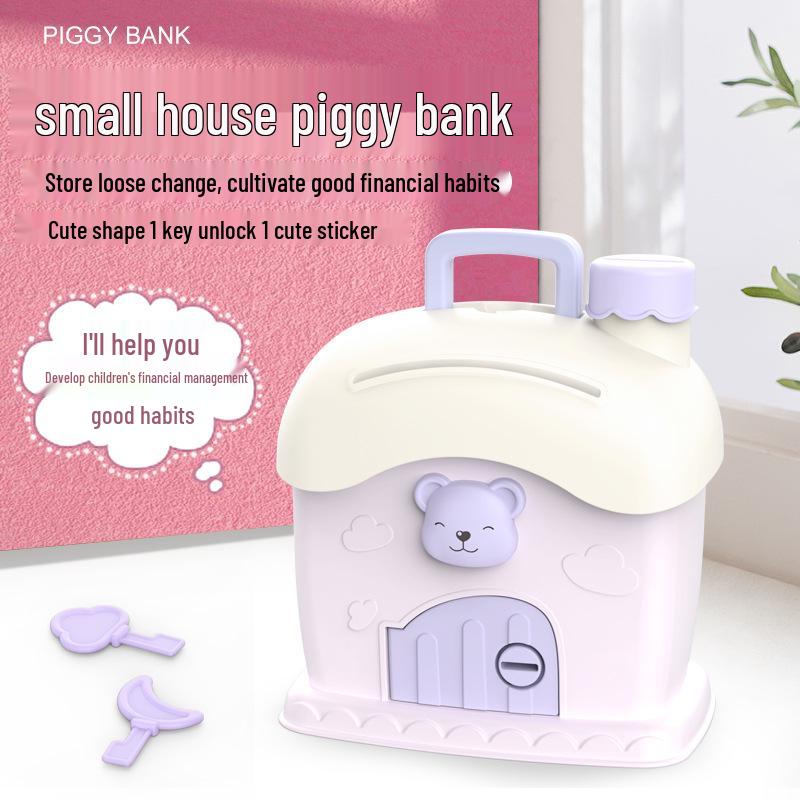 2026 Stylish DIY Piggy Bank with Stickers – Large Capacity Safe Box Toy for Kids
