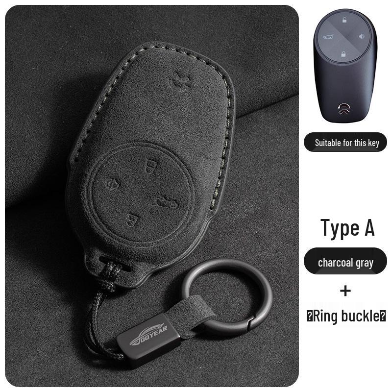 NIO Key Fob Case for ES6, ES8, EC6, ES7, ET7, ET5 - Tricolor Suede Protective Shell