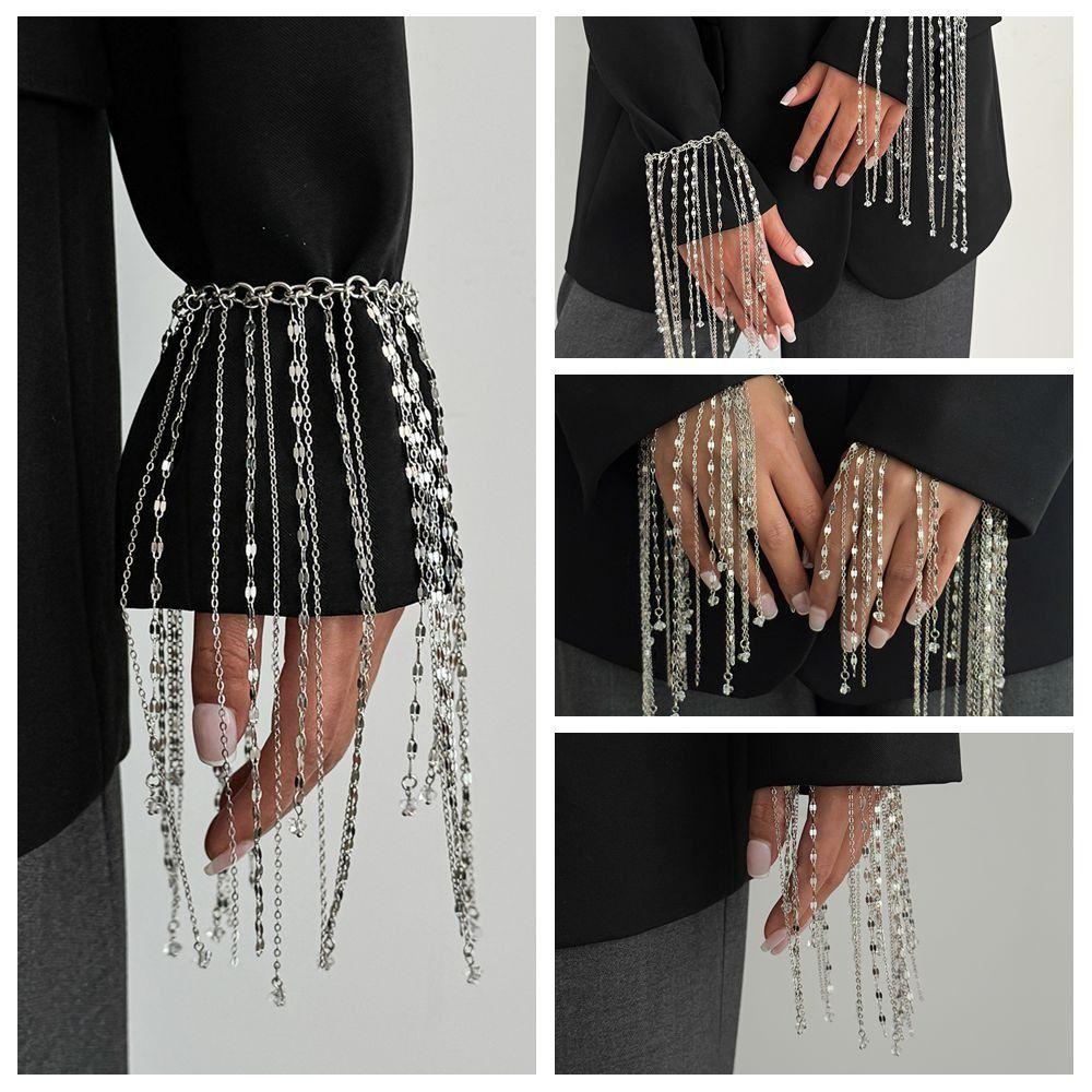 Alloy Long Tassel Bracelet Exaggeration Link Chain Bangle New Design Chain Bracelet