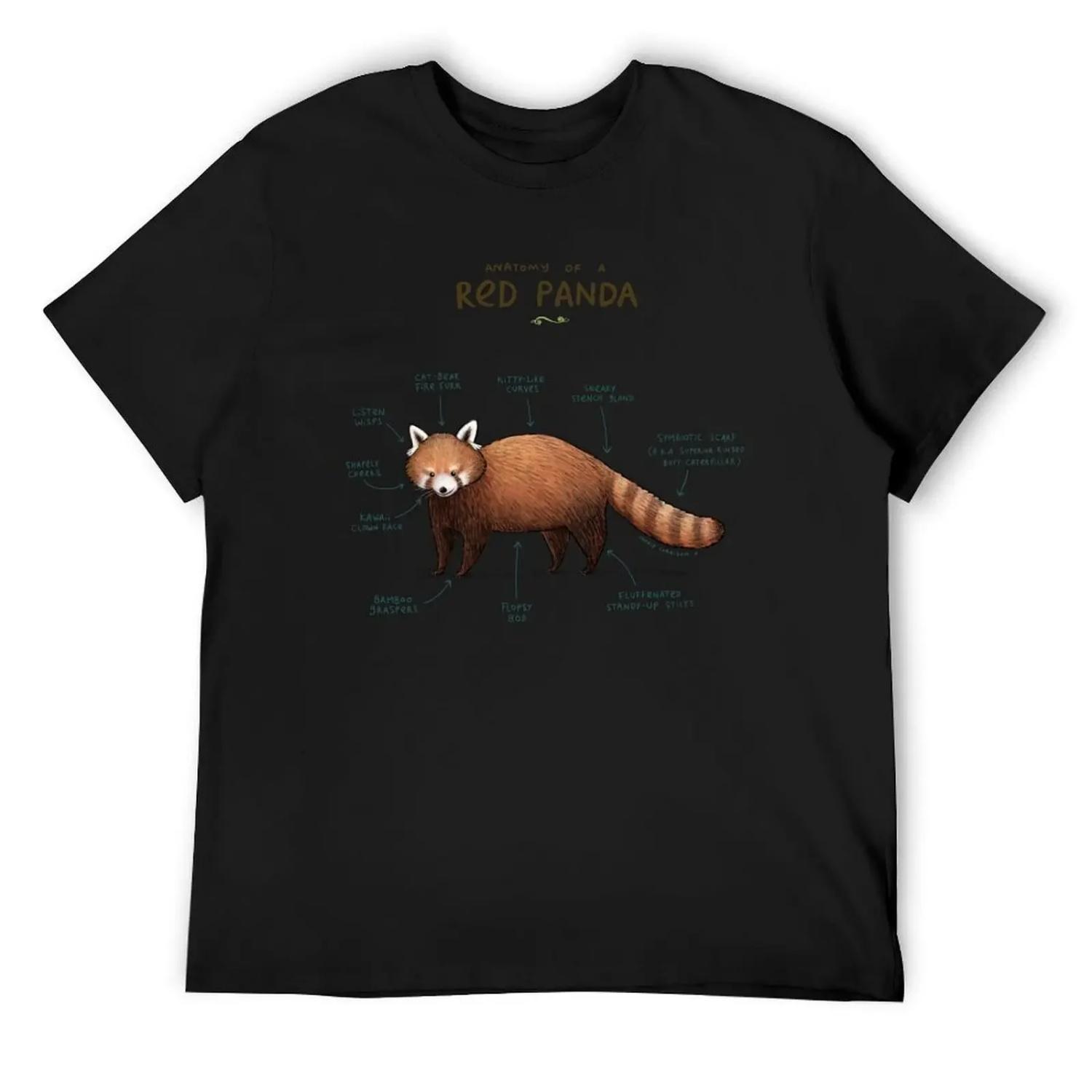

Anatomy of a Red Panda T-Shirt luxury designer anime tshirt Funny t-shirts T-shirts oversize designer t shirt men XXXXXL чорний
