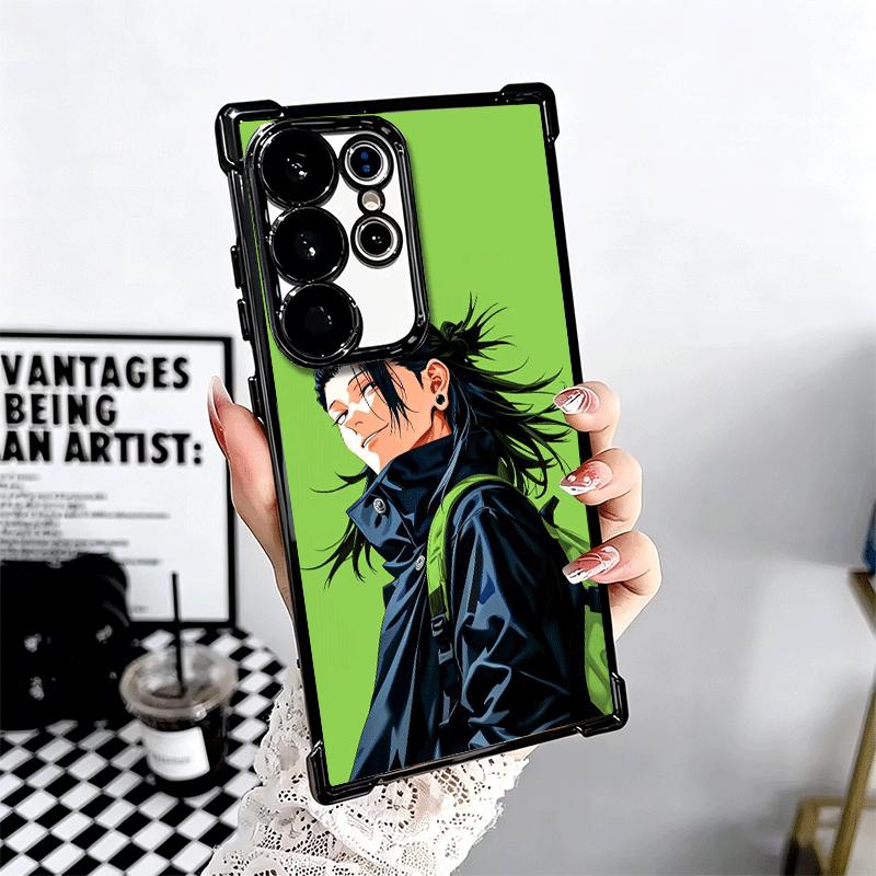 Anime Geto Suguru JUJUSU Plating Phone Case For Samsung Galaxy S24 S25 FE S26 Edge S23 Ultra S22 S21 Plus S20 Anti-Fall Airabag