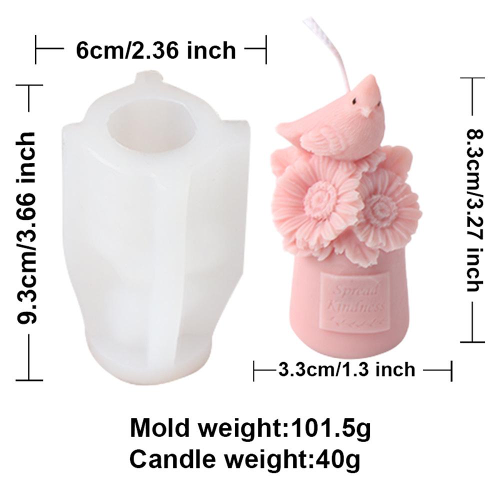 3D Owl Candle Silicone Mold DIY Animal Mold Home Decor Used for Making Candle Cake Chocolate Candy Handmade Soap Gypsum Crafts