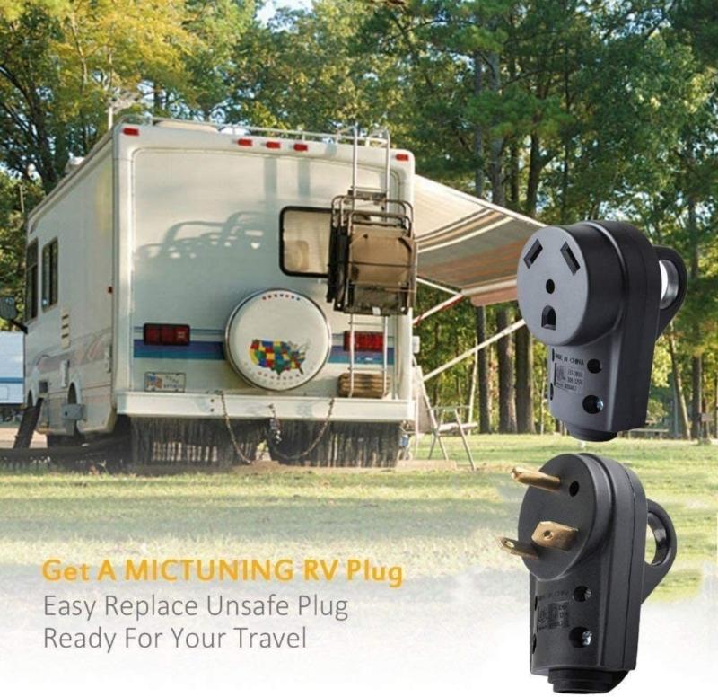 30Amp 125V Car Replacement Power Outlet Connectors With Metal Housing ABS Components For Camping Vehicles Power Supply