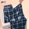 Warrior Women's Plaid High-Waist Loose Wide-Leg Pants