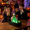 Halloween Skeleton Voice Activated Spooky Figure in Coffin Skeleton with Scary Sounds Green LED Halloween Decoration Party prank
