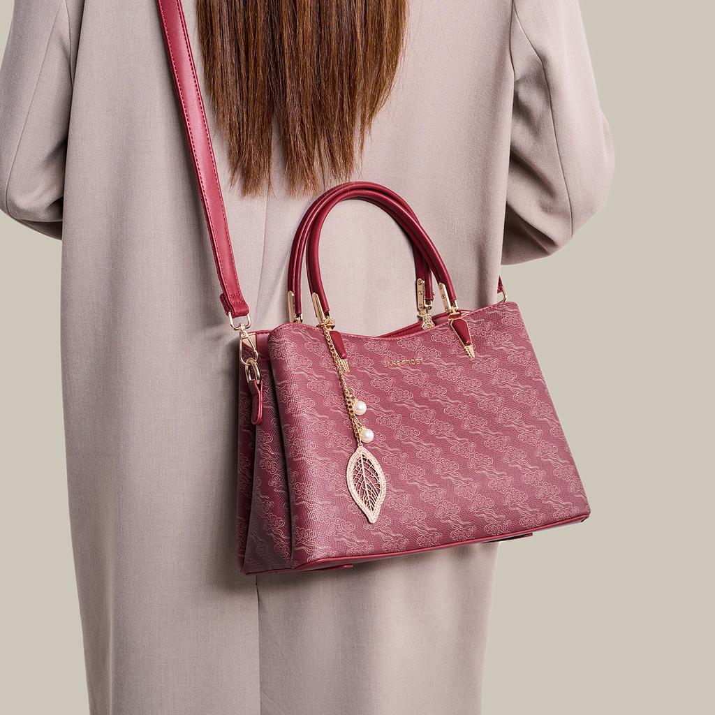 Premium Bag Light Luxury Women'S Bag Handbag Texture Fashionable Shoulder Bag Trendy Versatile Red Bag