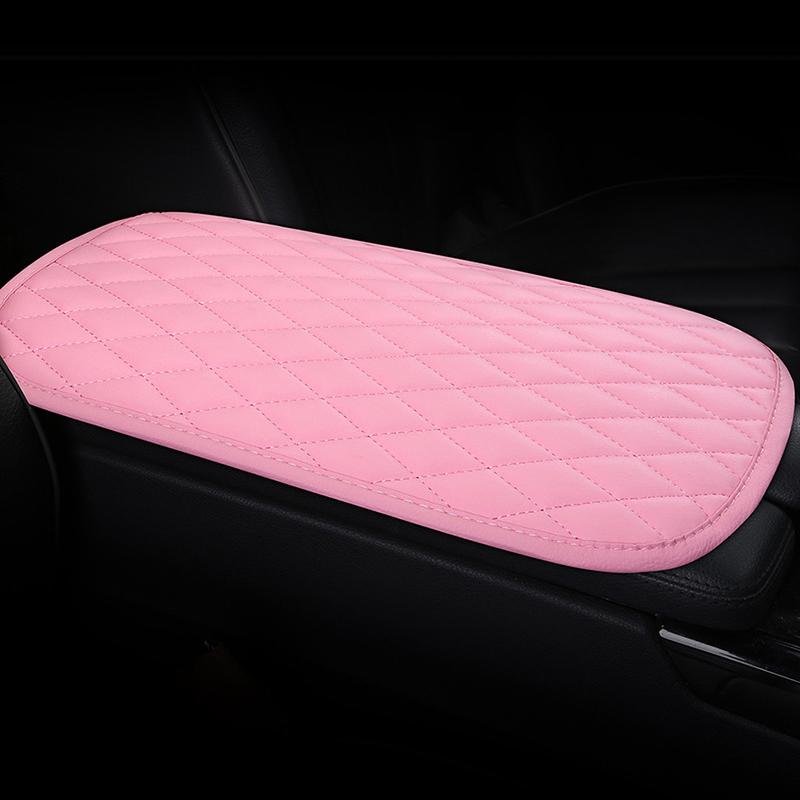 

PU Leather Car Armrest Box Cover Pad Auto Center Armrest Box Protective Mat Rose