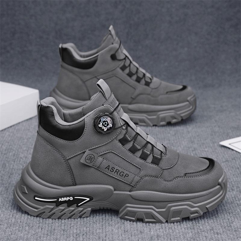 New Men's Fashion Casual High Top Sports Shoes Students Thick Sole Comfortable Sneakers Boys Male Classic Breathable Basketball Shoes