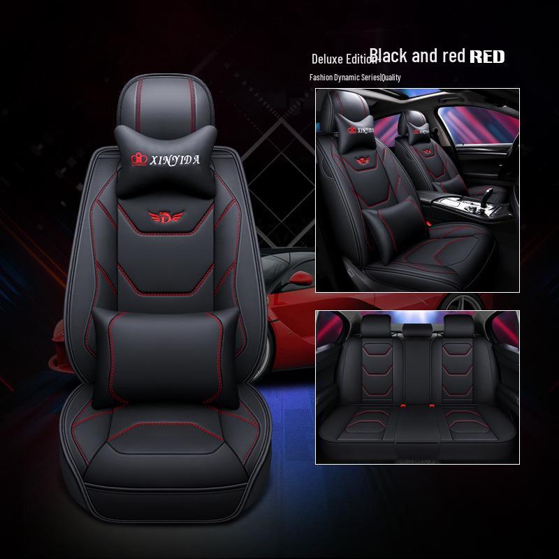 Leopard CT7 Leather Seat Cushion: Universal, All-Season Full Coverage for D22 Navara Rich Pickup.