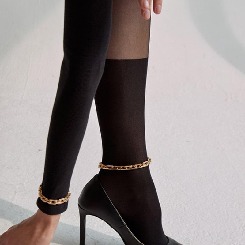 

DE NOBLE THE LABEL D BOLD CHAIN ANKLET GOLD