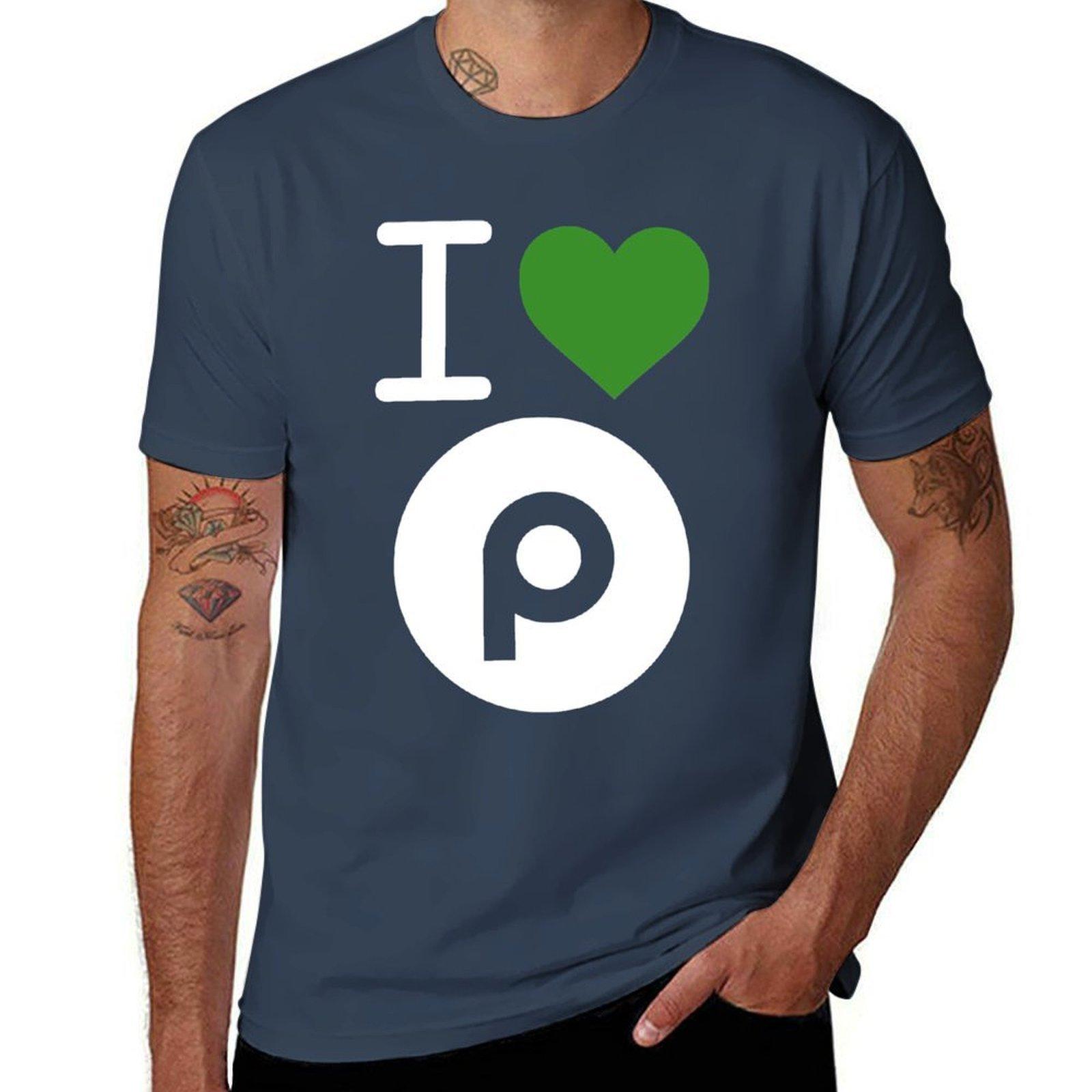 I Heart Publix Classic TShirt Casual Loose Fit Short Sleeve TShirt S