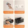 Wall Mount for Small Items Wall-mounted Storage Rack, Transparent Plastic Space Saving Organizer Bin, Multi Purpose Self Adhesive No Drill Container