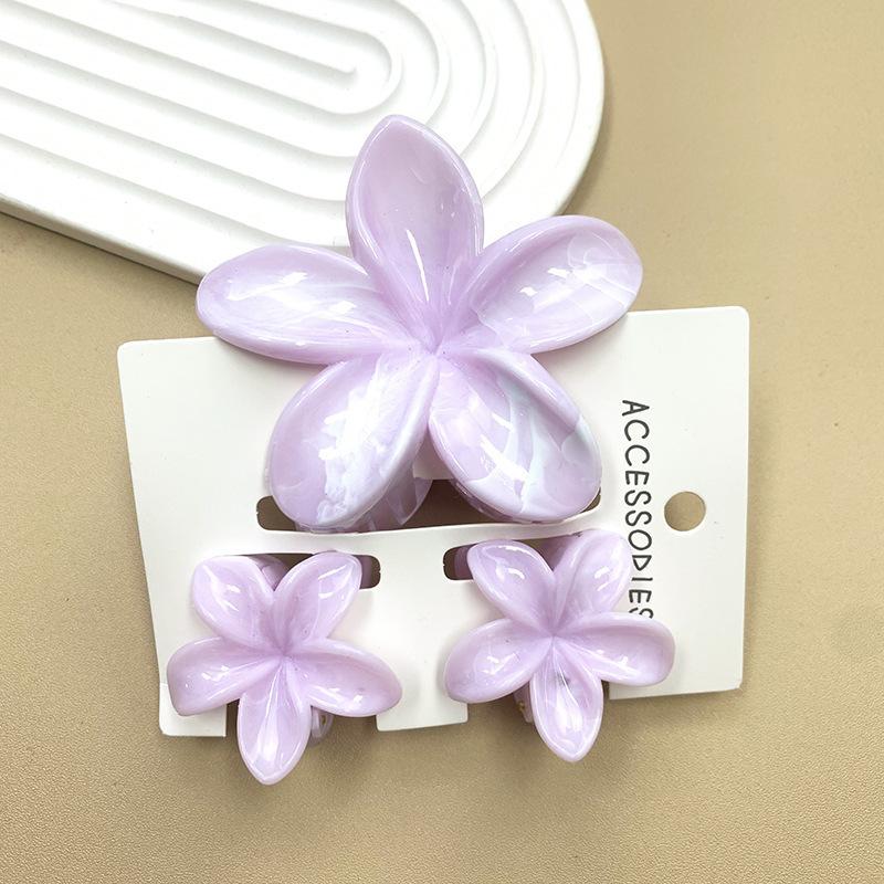 

Summer Hawaiian Flower Hair Claw Clip Fashion Plastic Flower Hairpins Ponytail Clips Barrettes Beach Hair Accessories Headwear моря
