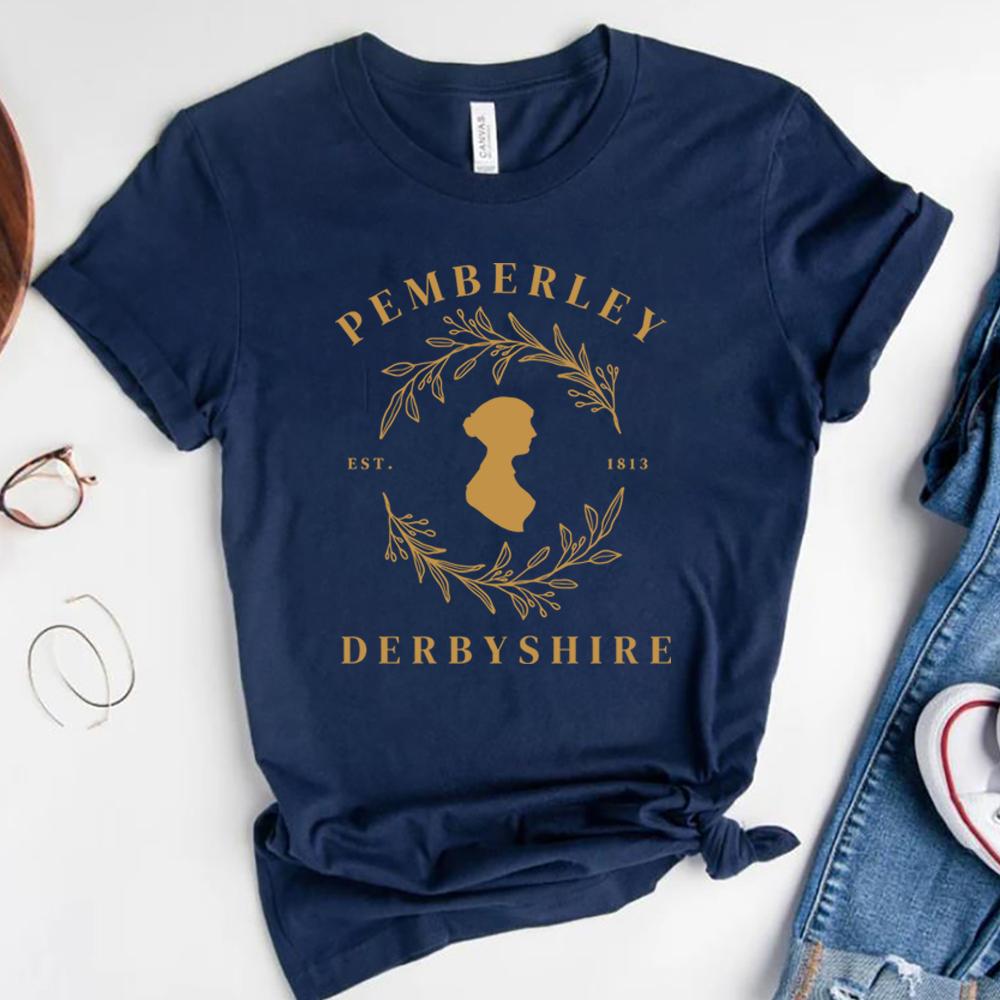 Pemberley T Shirt Jane Austen Shirt Jane Austen Gifts Bookish Tees Dark Academia Clothing Reading Tshirt Literature Harajuku Top