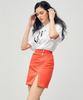 Onneu Zip-Pointed Mini Skirt Red