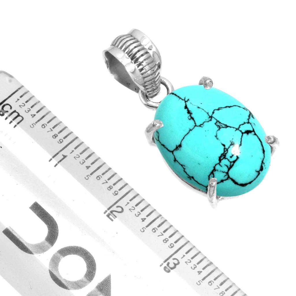 925 Sterling Silver Pendant Women Gemstone Handmade Jewelry Friendship Day Gift Blue Green Purple Copper Turquoise Pearl Lapis Mother Of Pearl