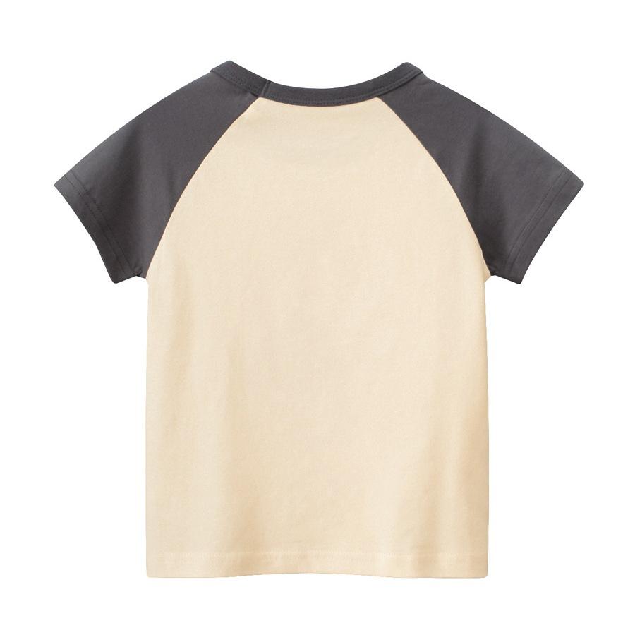 Children's short-sleeved T-shirt summer new, medium and small children's foreign-style cartoon boy clothes