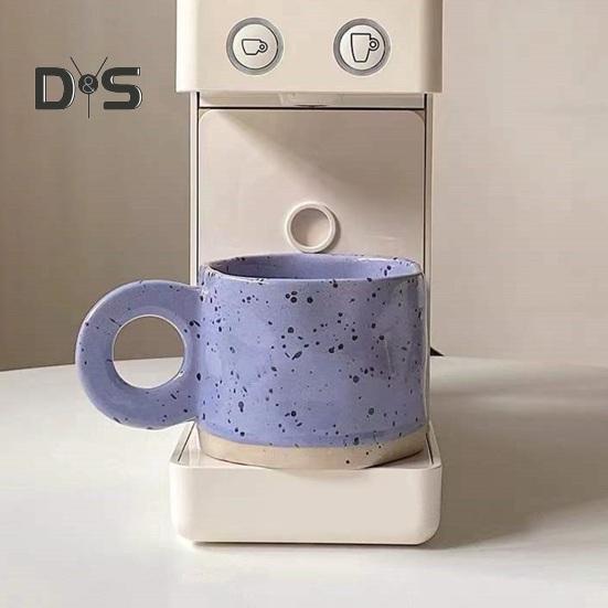 Keramisk kaffekrus 280 ml Unik uregelmessig varmebestandig allsidig drikkebeholder Slitebestandig latte te melkelskerkrus for hjemmekontorbar