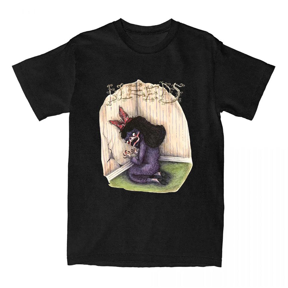 

Wednesday-band Bleeds Album Print T-shirt Short Sleeve Cotton Female Tshirts O-neck Loose Casual Women Men T Shirt Streetwear XS чёрный