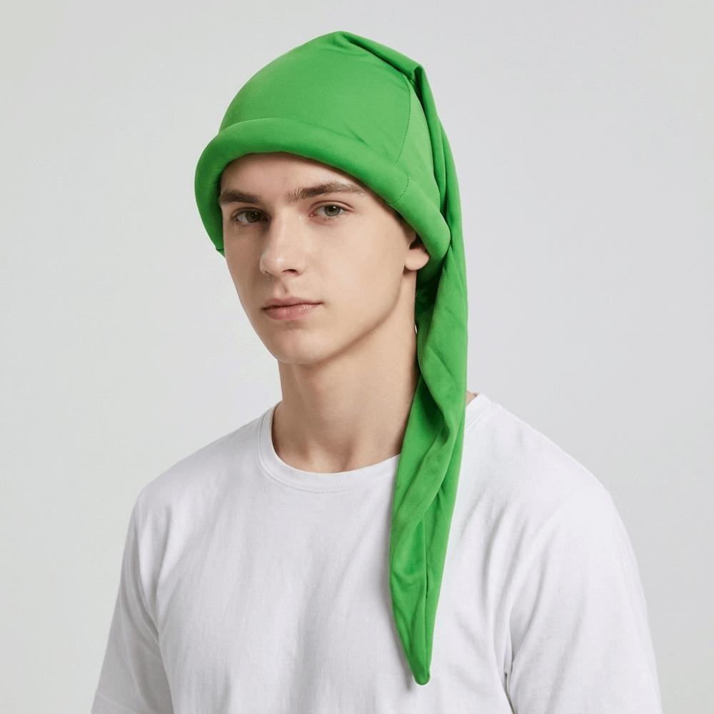 Solid Color Dwarf Christmas Hat Soft Pixie Headwear Funny Gnome Hats Christmas Festive
