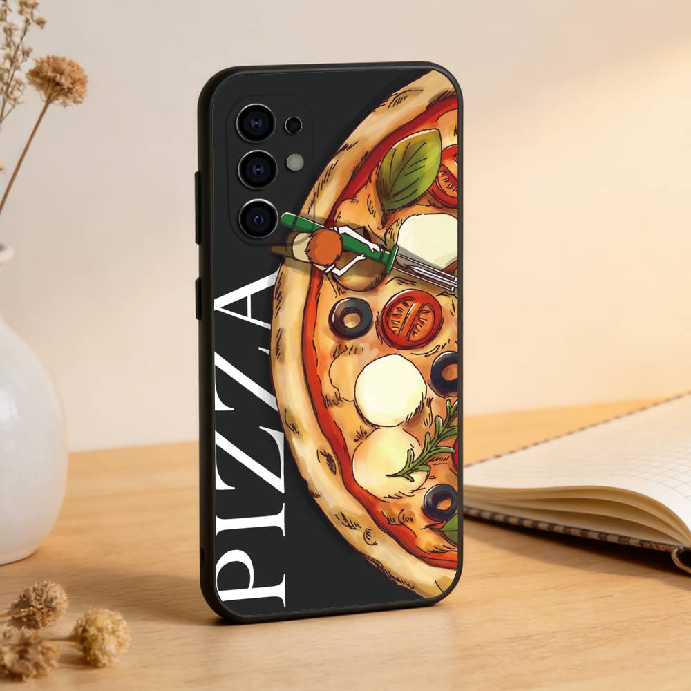 Pizza Handyhülle Für Samsung S25,S24,S21,S22,S23,S30,Ultra,S20,Plus,Fe,Weiche Silikon Schwarze Hülle