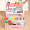 Children'S Wooden Playhouse Simulation Ice Cream Ice Cream Sale Store Commissary Checkout Page Role-Playing Toys
