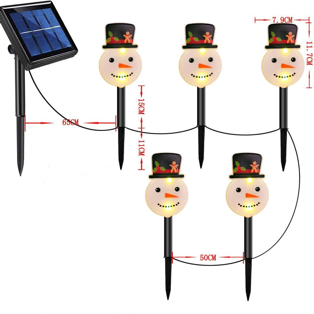 Solar Santa Claus LED Garden Stake Lights for Outdoor Lawn and Courtyard
