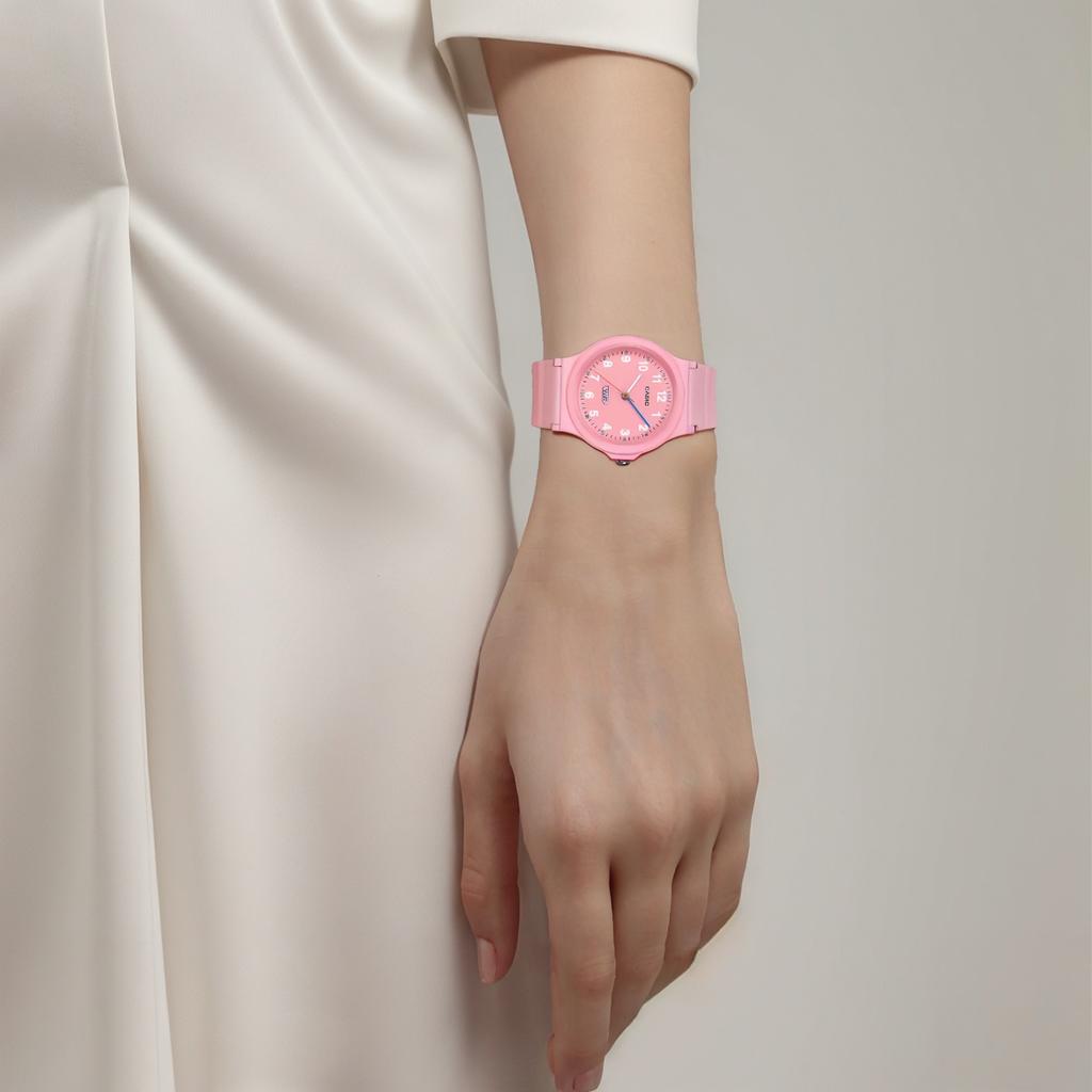 CASIO Quartz Movement Resin Strap Watch Women's Watch Pink Watch Dial LQ-24B-4B