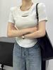 2026 Women's Slim Fit Short Sleeve Hollow Out Casual T-shirt
