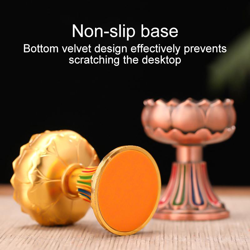 1ks Držák na ghí lampu Buddhistické potřeby Svícen Odolnost Meditace Olejová lampa Slitina Stolní dekorace Obývací pokoj