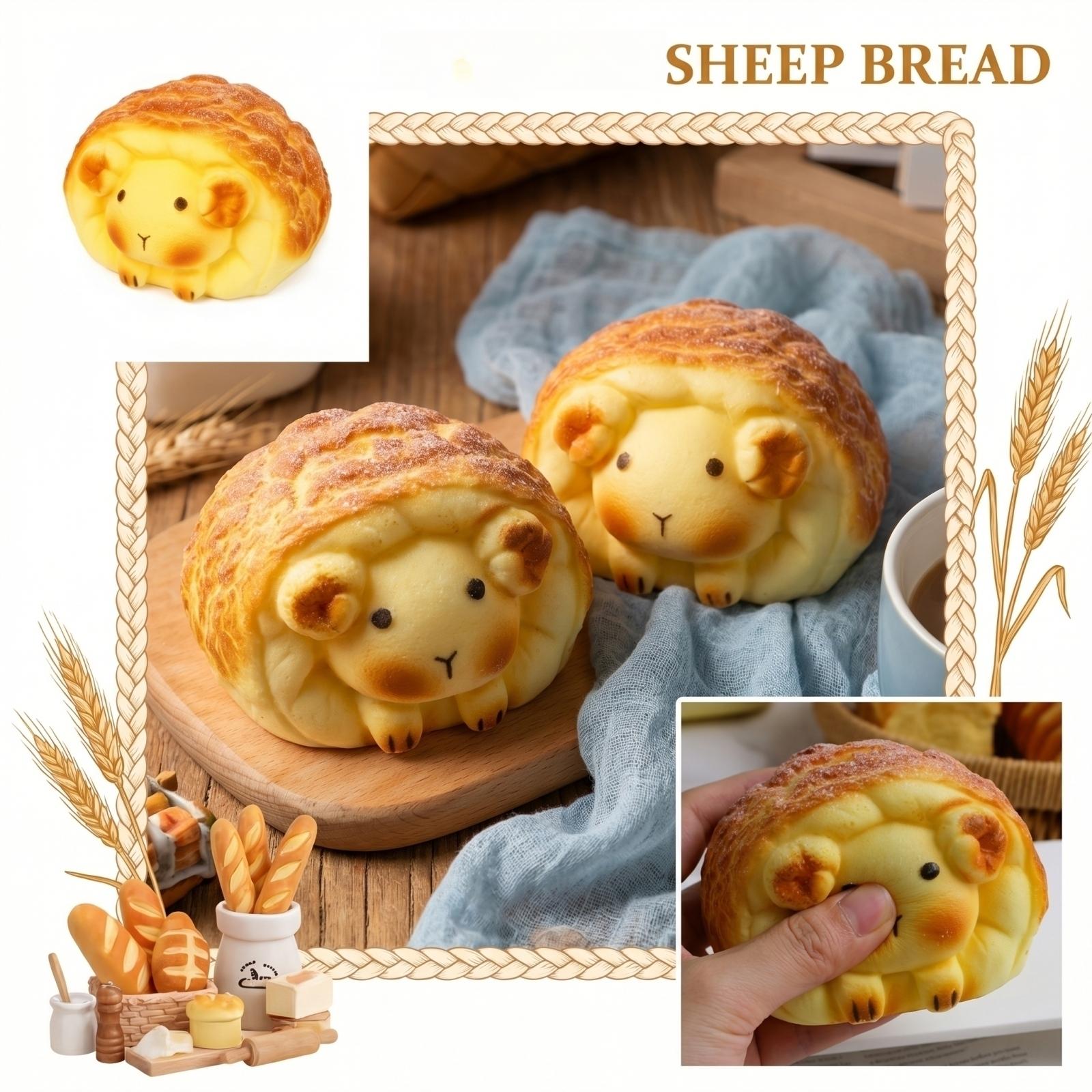 

Slow- Cartoon Bread Decompression Model Prop One Size жёлтый
