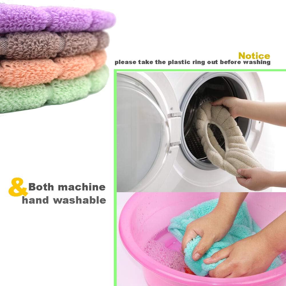 Washable Toilet Seat Cover – Stretchable Cushion Pad for Bathroom, Reusable Washable Soft Mat, Universal Fit Cold Weather