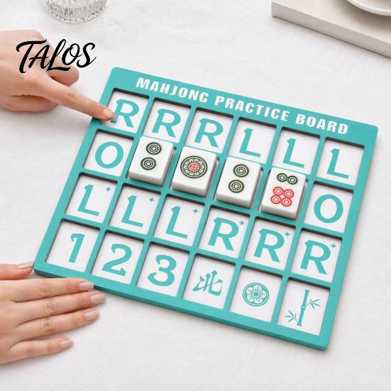 Talos Mahjong Practice Board with RLO Charleston Guide & 24 Slots, 3D Printed Solo Trainer, American Strategy Aid for Home Learning Beginners