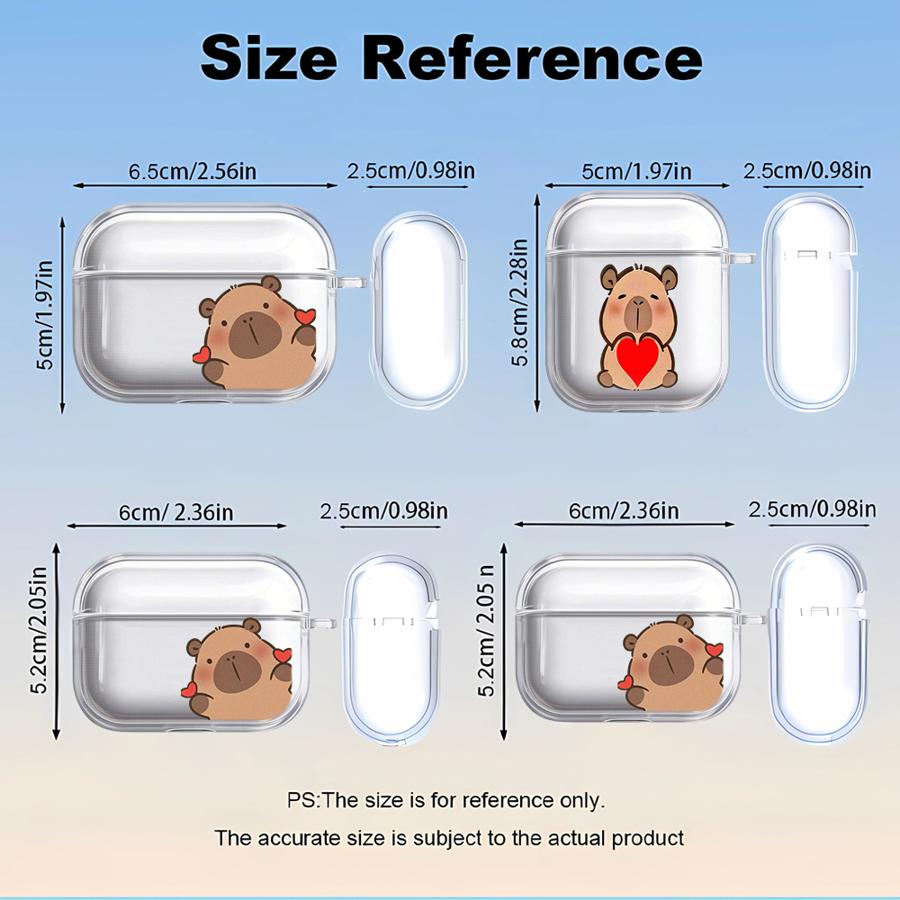 Capybara Cute Clear Earphone Cases Cover Case For Airpods 4 2 3 Pro2 Pro3 1 Pro