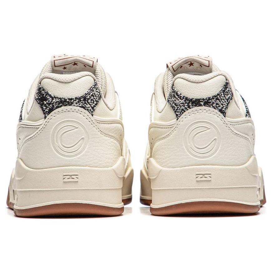 Li Ning Cushioning, Wear Resistant Low top Skateboard Shoes Men's Ecru AGCS251-36