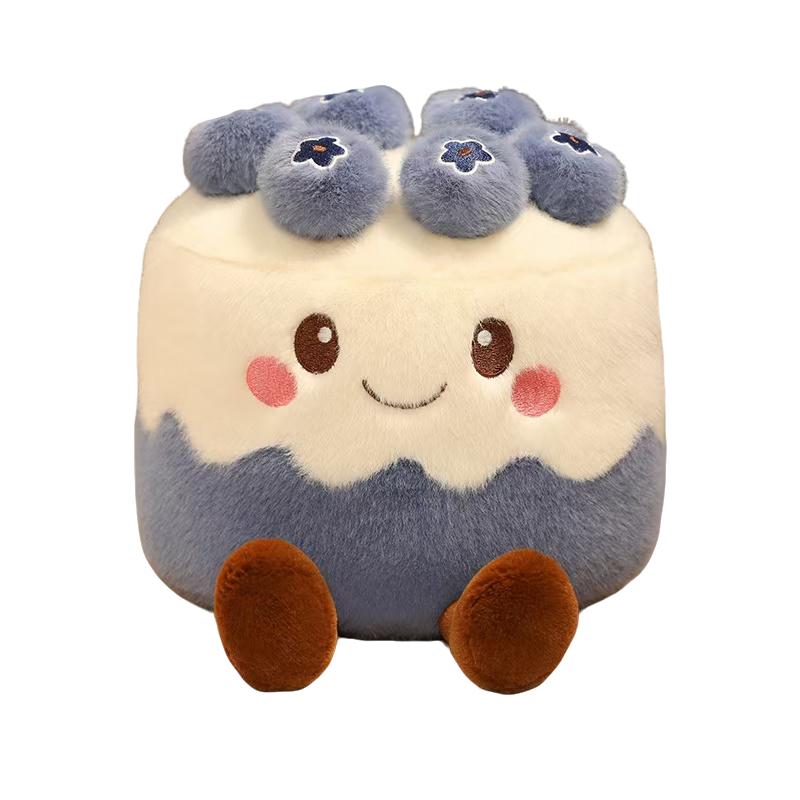 Cake Plush Toys Pink Strawberry Blueberry Chocolate Mango Cake Soft Stuffed Food Doll Lovely Plushie Perfect Gifts Boys Girls